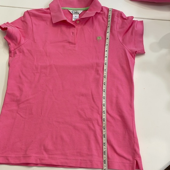Lilly Pulitzer pink polo shirt 95% cotton 5% spandex - Picture 5 of 6